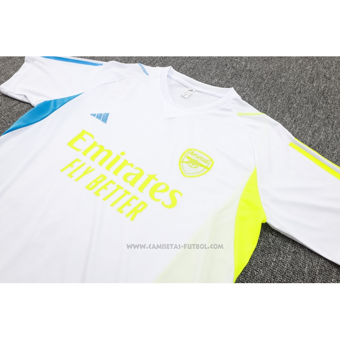 Chandal del Arsenal Manga Corta 2023-2024 Blanco - Pantalon Corto